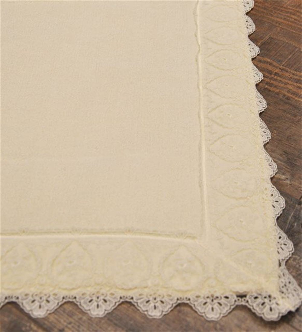 Nazik Home Mimoza Dantelli Banyo Paspas Set 60cmx100cm Krem
