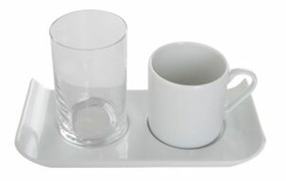 Porland Beyaz Kahve ve İkram Seti 3 Parça