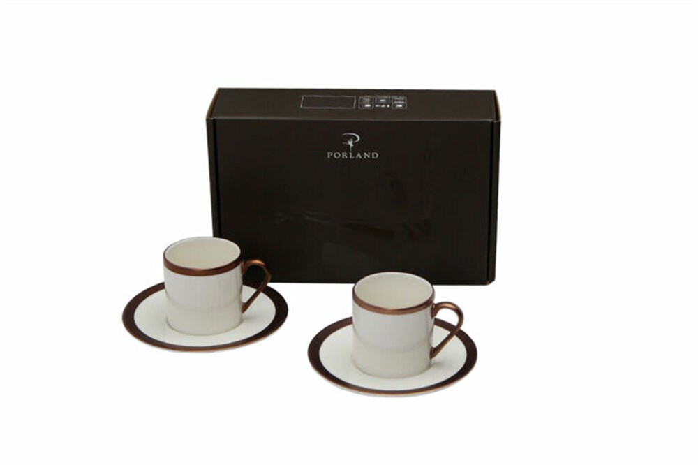 Porland Copper Line Kahve Takımı 4 Parça