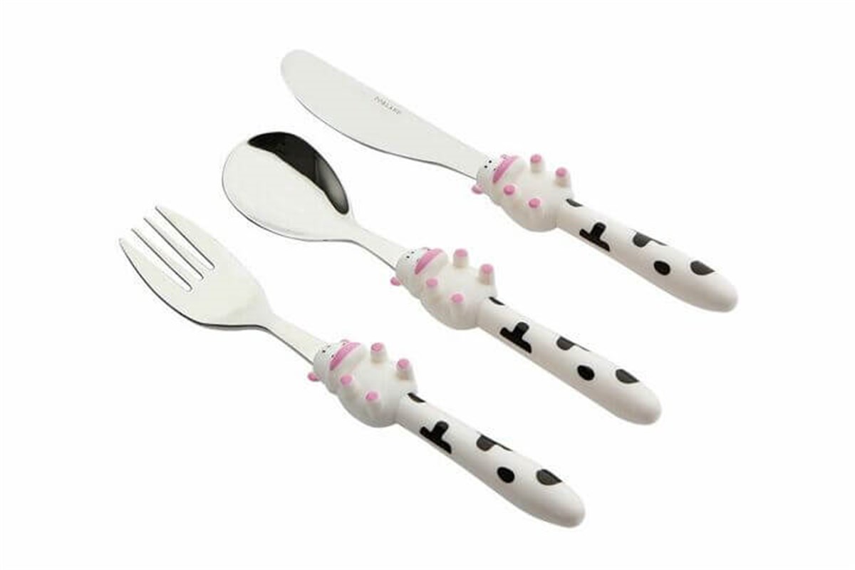Porland Mini Cow Çocuk Çatal Kaşık Bıçak Takımı 3 ParçaPorlandÇatal Kaşık Bıçak Takımları