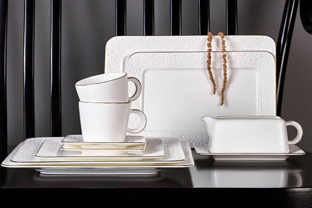 Porland Moonlight Gold 85 Parça 12 Kişilik Yemek TakımıPorland12 Kişilik Yemek Takımı