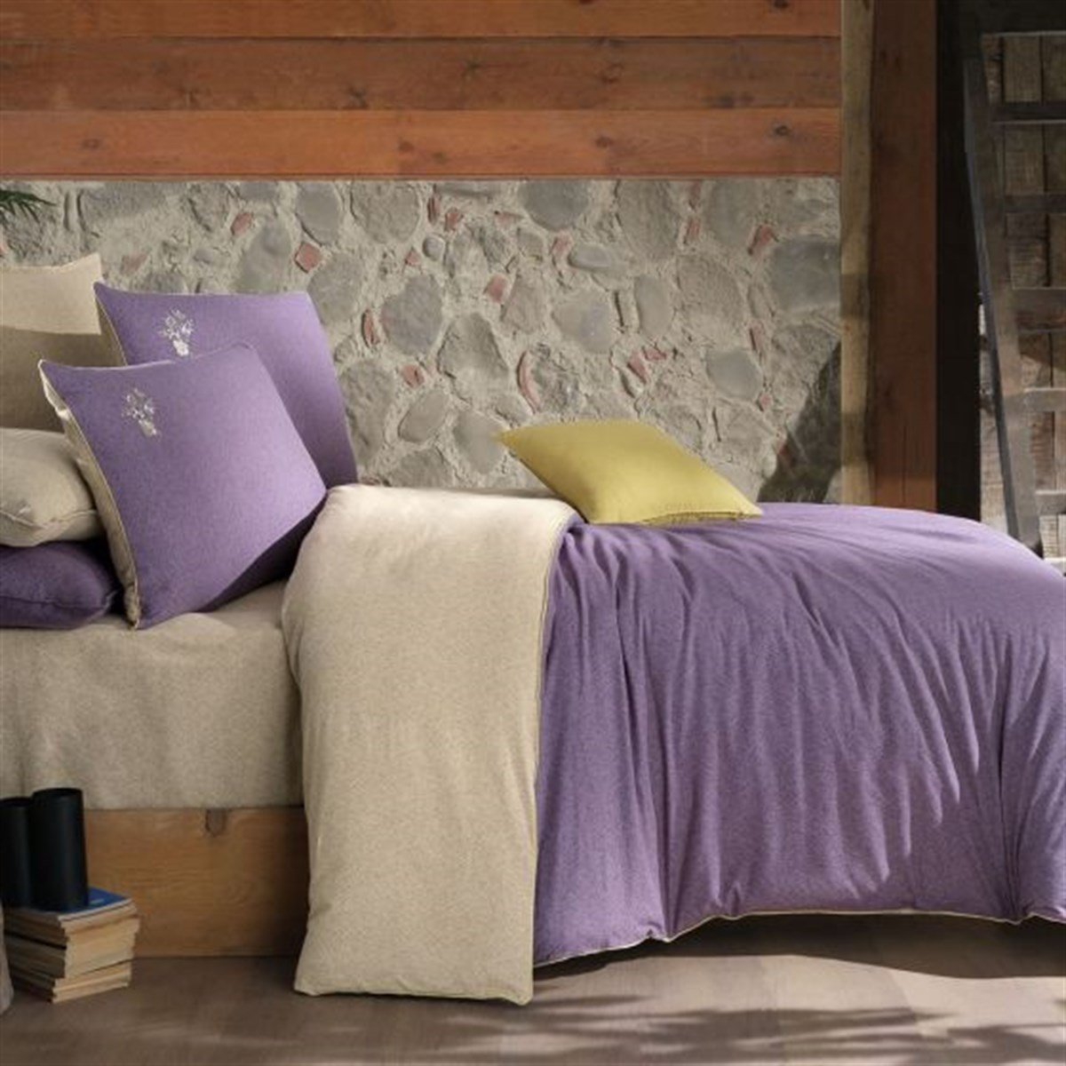 Sarev Lanthe Flanel Nevresim Takımı Tek Kişilik LilaSarevTek Kişilik Nevresim