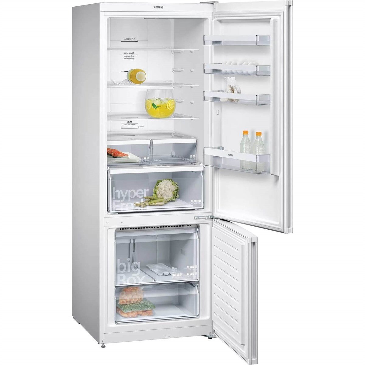 Siemens iQ300 KG56NVWF0N A++ 559 lt Alttan Donduruculu No-Frost Buzdolabı