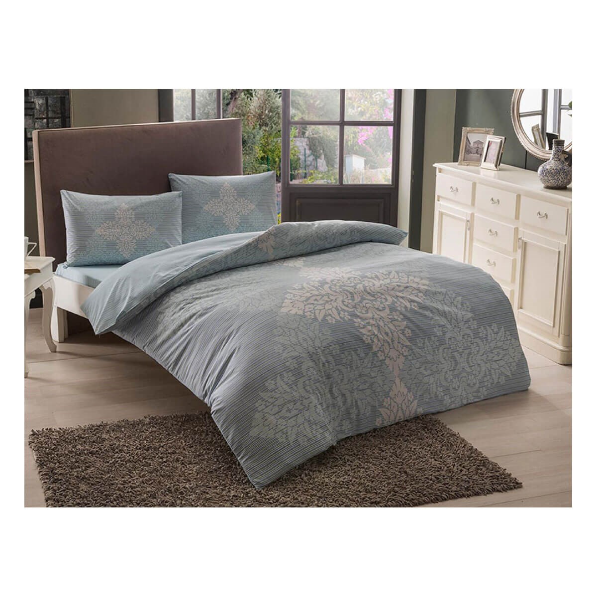 Taç 3465 Ranforce Janna Tek Kişilik Mavi Nevresim Takımı 60191694TaçTek Kişilik Nevresim