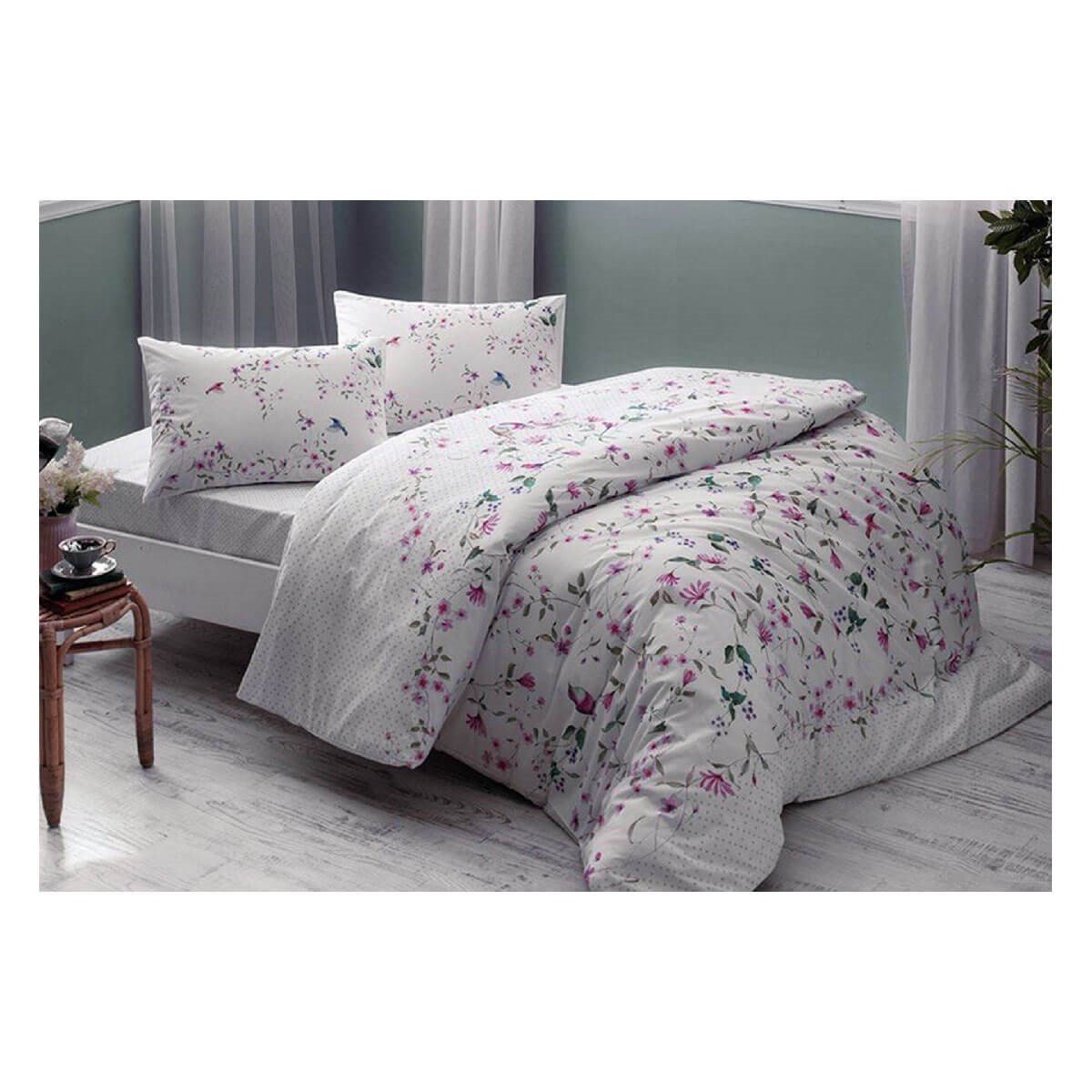 Taç 3465 Ranforce Rosina Tek Kişilik Nevresim Takımı V01 Lila 60179007TaçTek Kişilik Nevresim