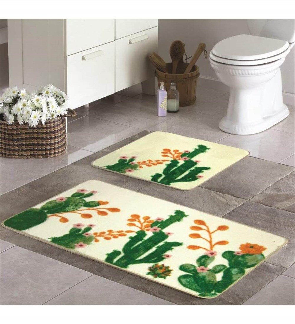 Taç Cactus Baskılı Paspas