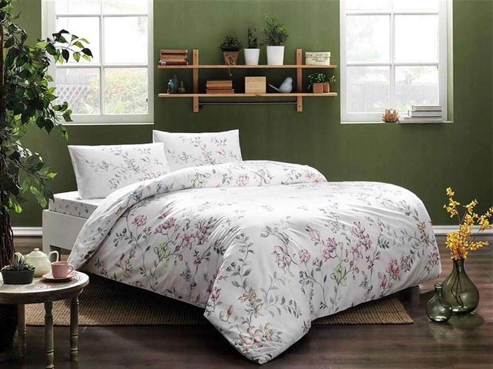 Taç Çift Kişilik Ranforce Nevresim Takımı Julianne Pembe