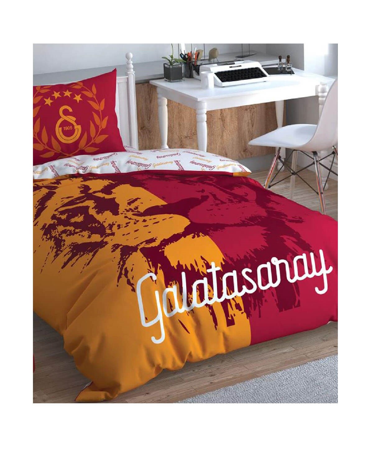 Taç Galatasaray Aslan Logo Tek Kişilik Nevresim TakımıTaçTek Kişilik Nevresim