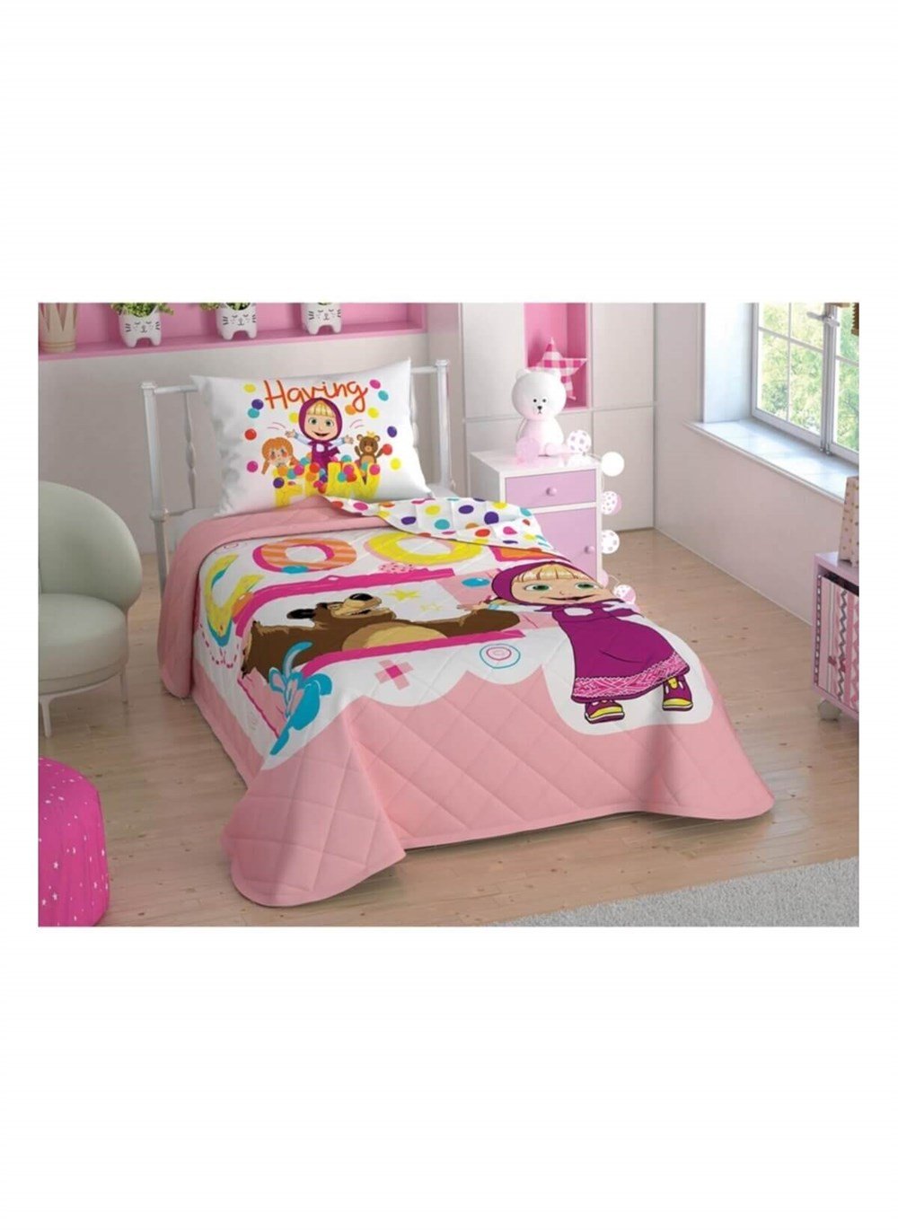 Taç Masha Friendship Lisanslı Rnf Yatak Ötüsü Seti