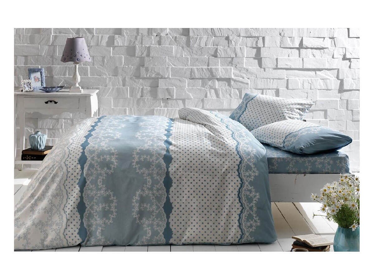 Taç Ranforce Sally Nevresim Takımı Tek Kişilik V03-Mavi 60179027TaçTek Kişilik Nevresim