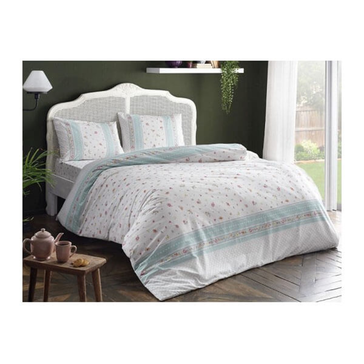 Taç Ranforce Tek Kişilik Nevresim Takımı Lalita V03-Mint 60179198TaçTek Kişilik Nevresim