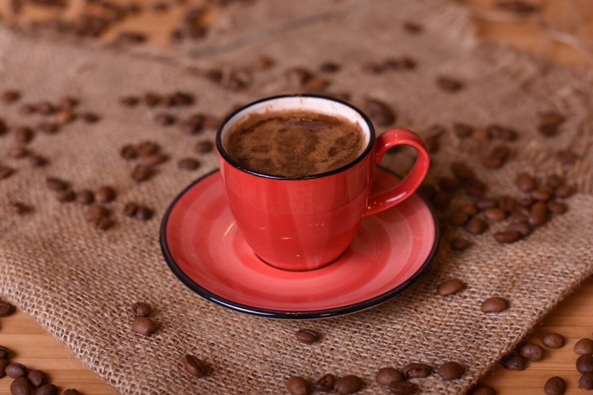 Taşev Bella 2 Kişilik Kahve Fincan Takımı Kırmızı