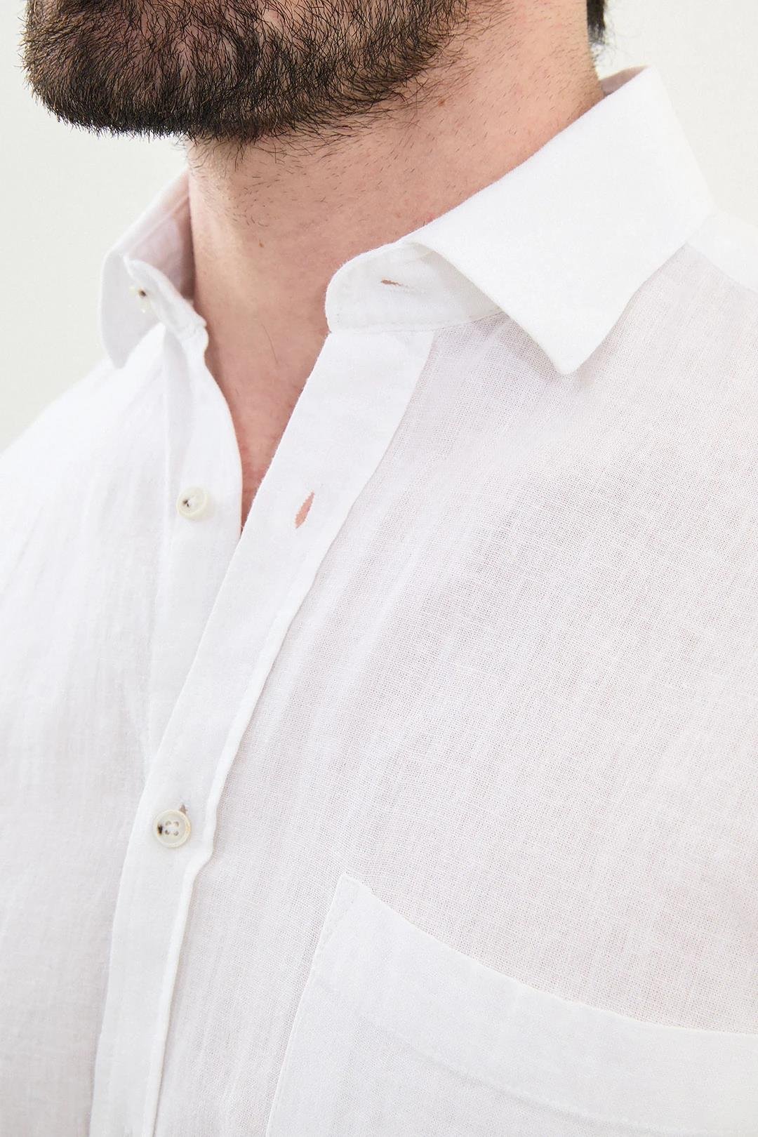 Desenli Slim Fit Uzun Kollu Keten Erkek Gömlek ürünü ÜST GİYİM kategorisinde sizleri bekliyor.