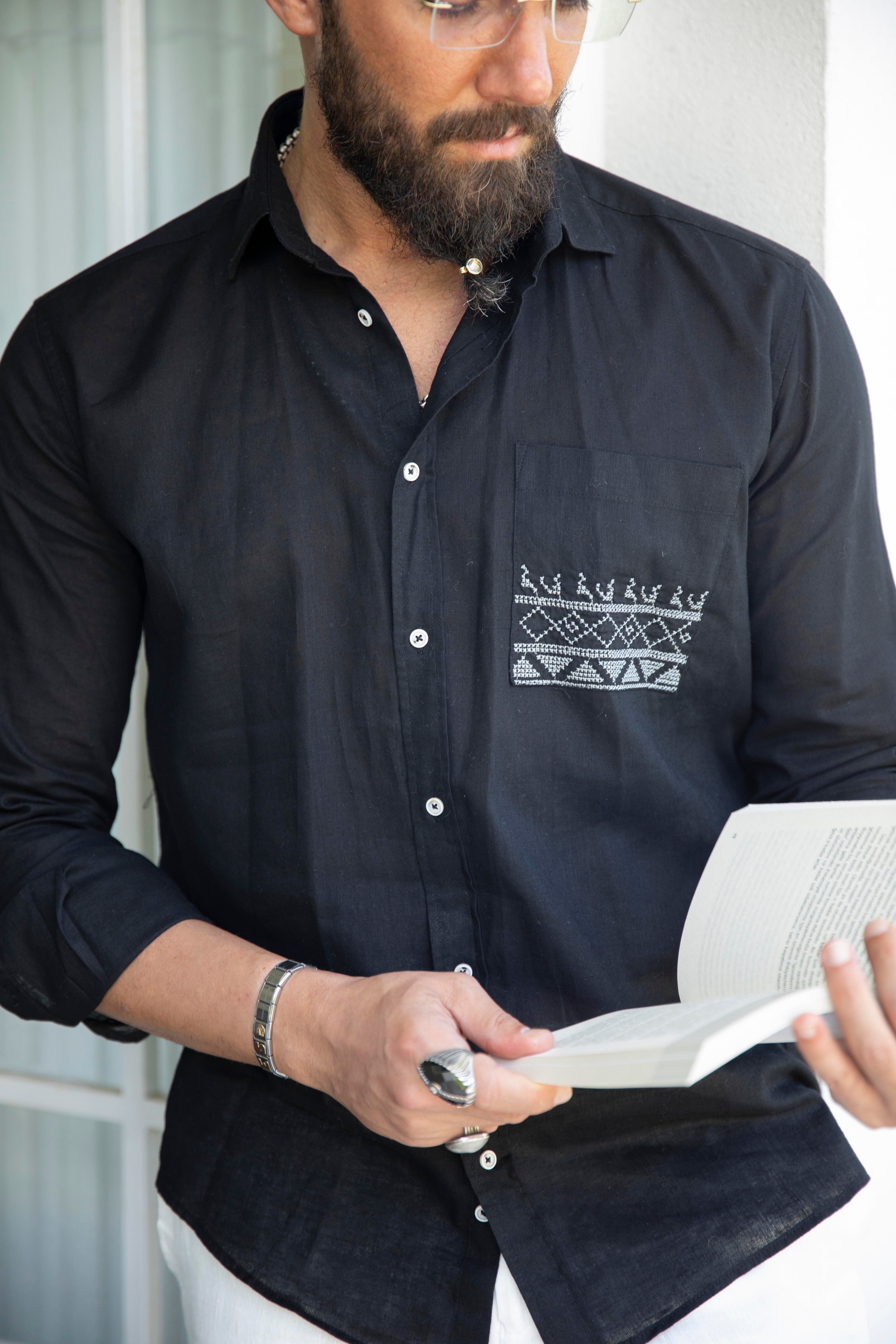 Desenli Slim Fit Uzun Kollu Keten Erkek Gömlek ürünü ÜST GİYİM kategorisinde sizleri bekliyor.