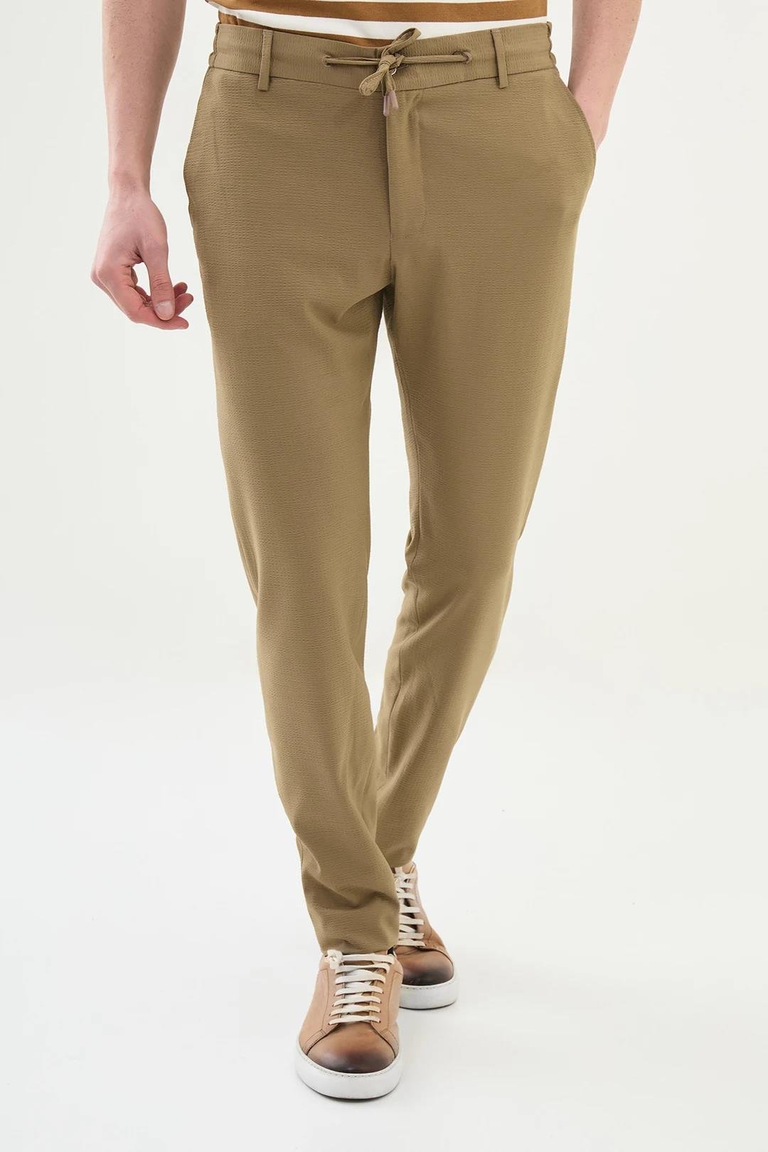 Gofreli Super Slim Fit Beli Lastikli İpli Erkek Pantolon ürünü ALT GİYİM kategorisinde sizleri bekliyor.