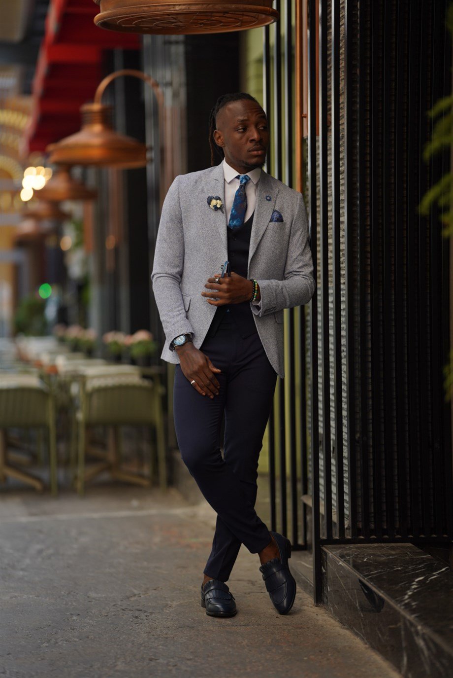 Self Patterned Mono Collar Jacket ürünü SUIT kategorisinde sizleri bekliyor.