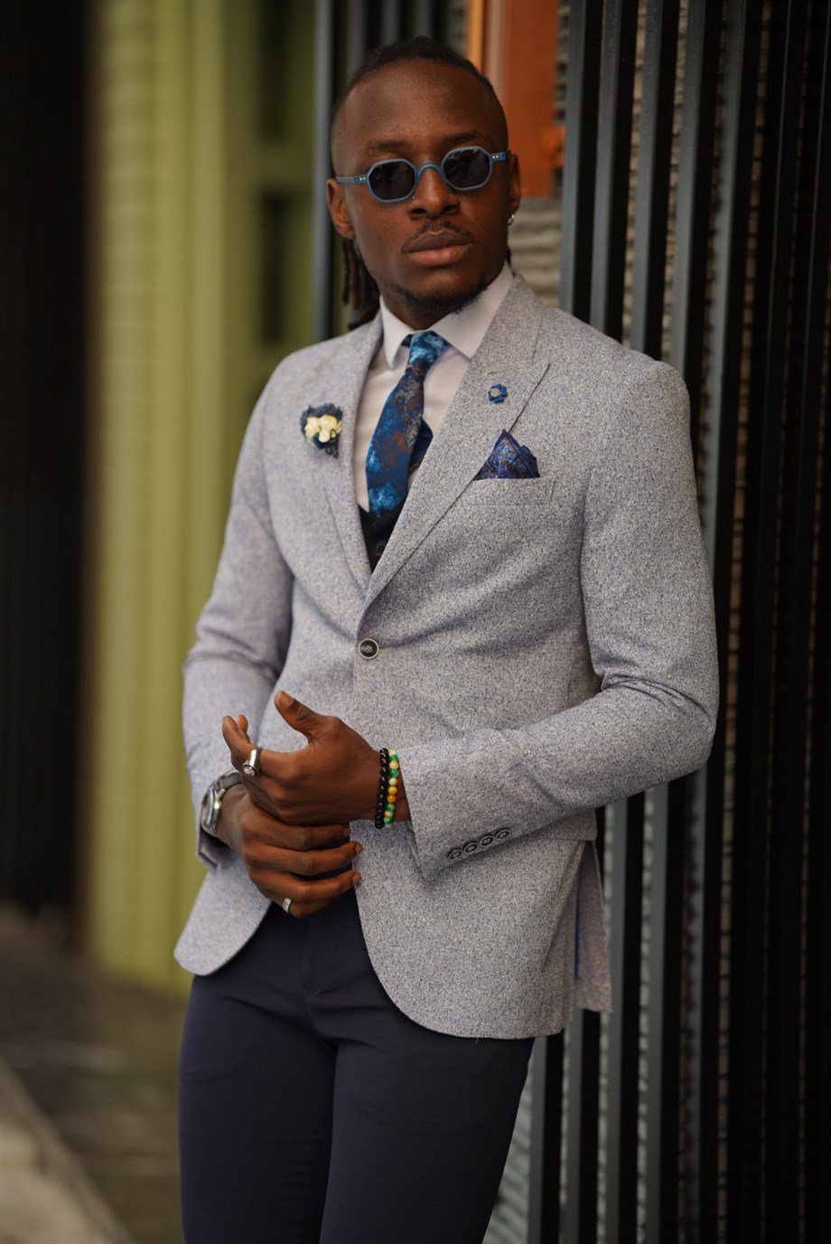 Self Patterned Mono Collar Jacket ürünü SUIT kategorisinde sizleri bekliyor.