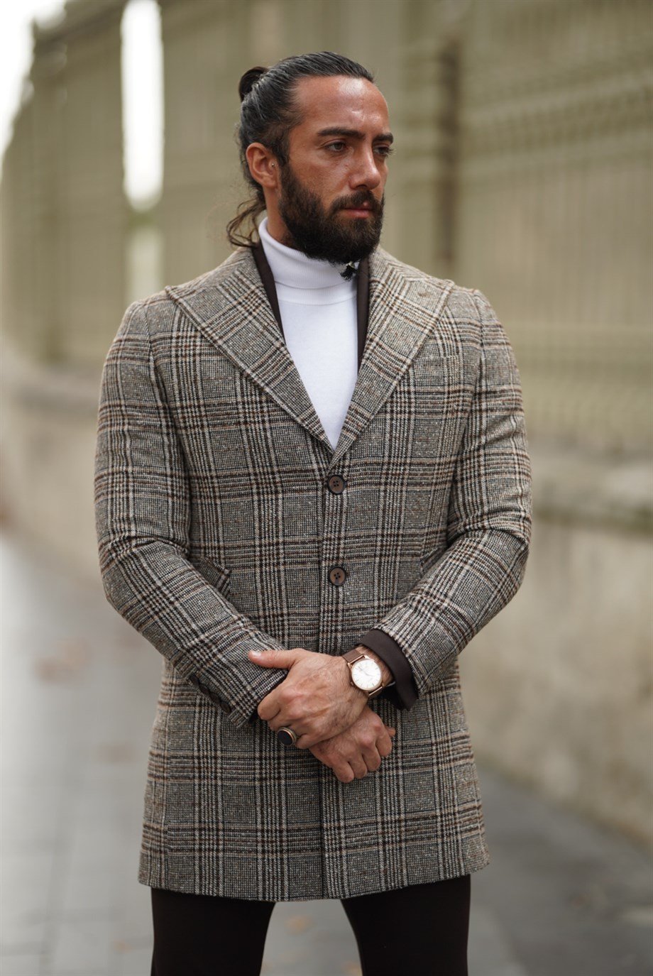Dovetail Collar Plaid Detailed Wool Cachet Coat ürünü OUTERWEAR kategorisinde sizleri bekliyor.