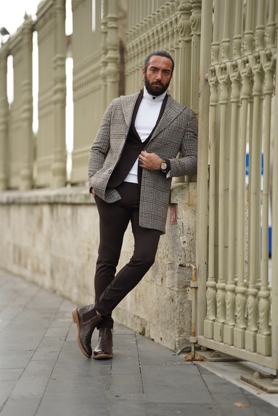 Dovetail Collar Plaid Detailed Wool Cachet Coat ürünü OUTERWEAR kategorisinde sizleri bekliyor.