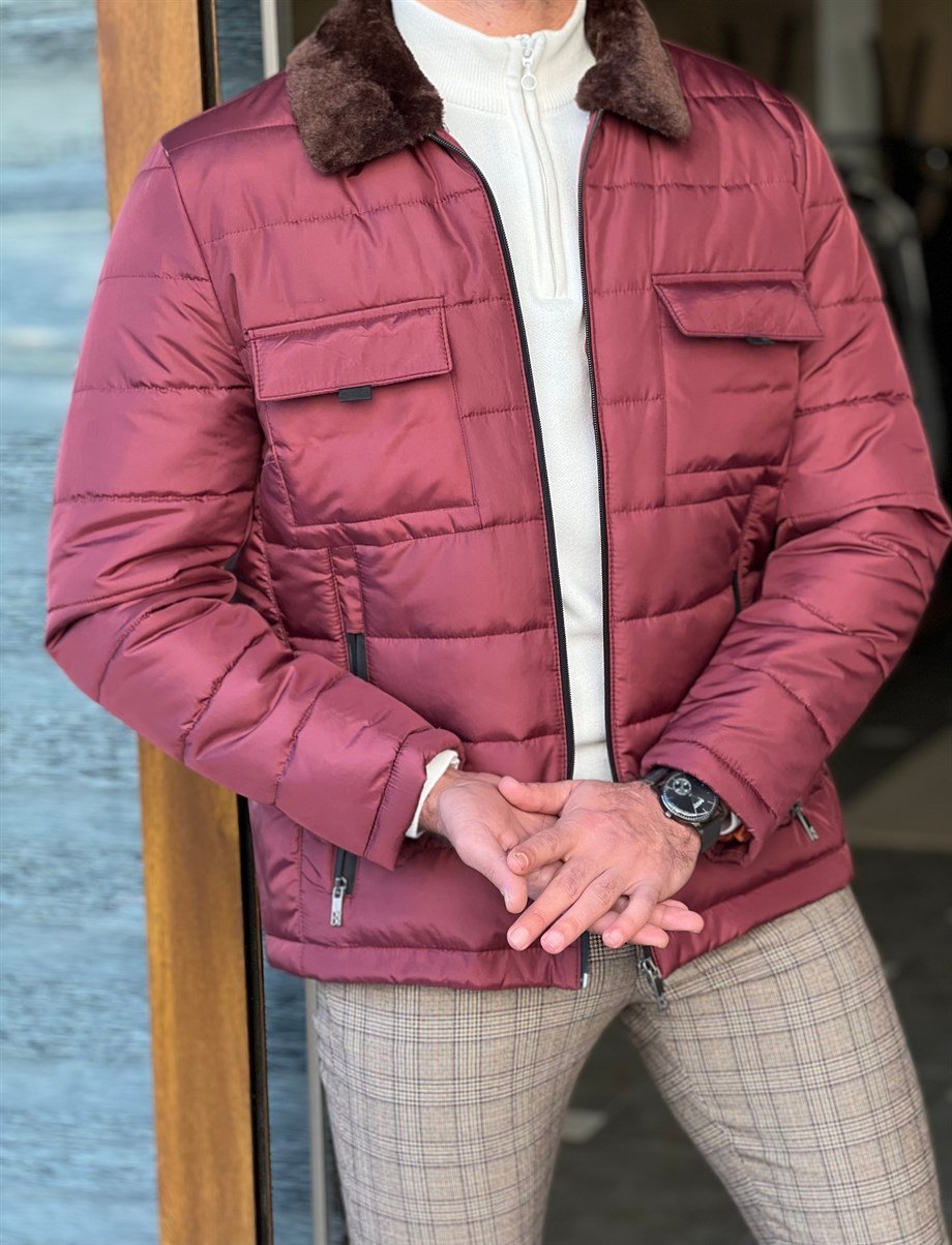 Fur Collar Detailed Front Pocket Filled Coat ürünü OUTERWEAR kategorisinde sizleri bekliyor.