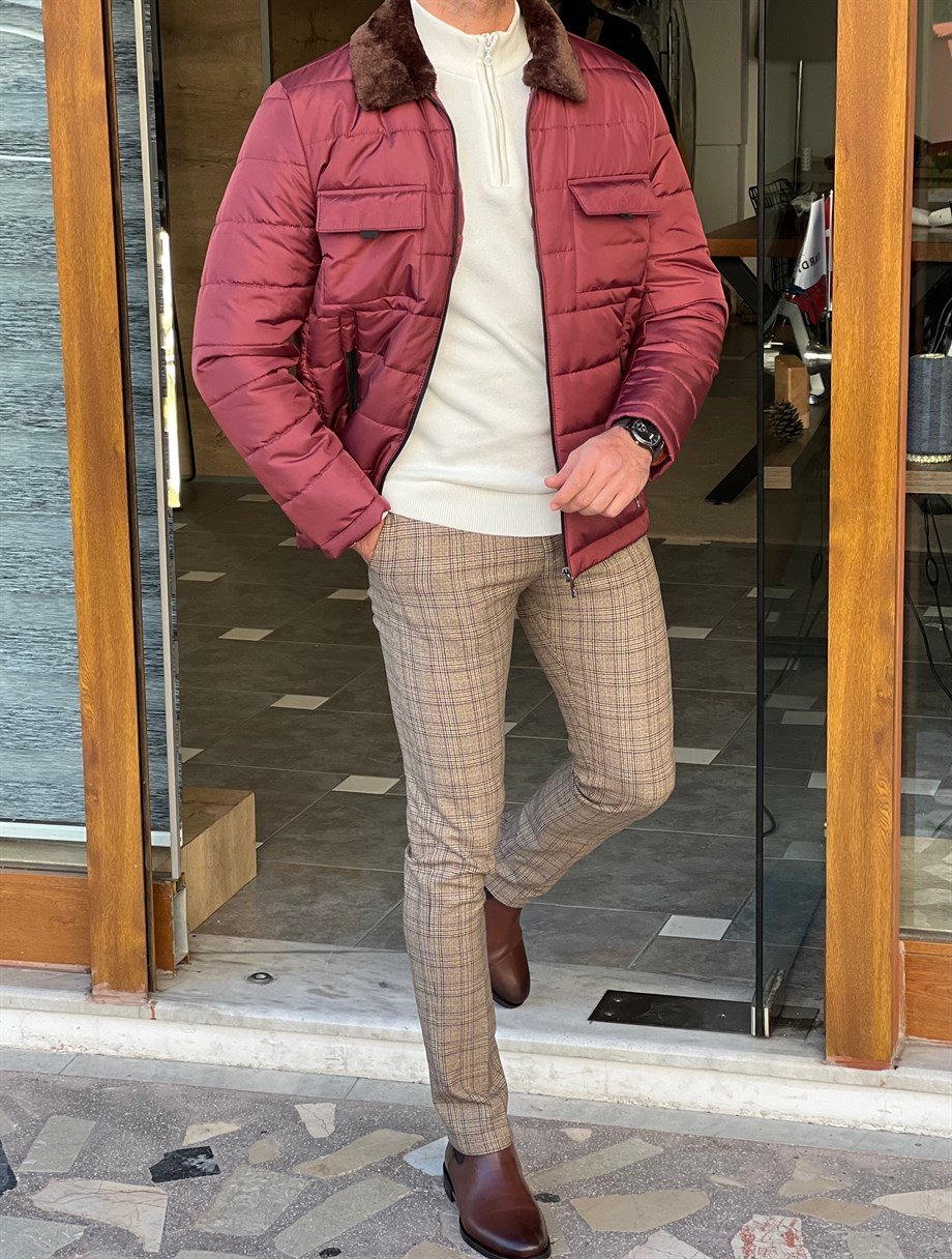 Fur Collar Detailed Front Pocket Filled Coat ürünü OUTERWEAR kategorisinde sizleri bekliyor.