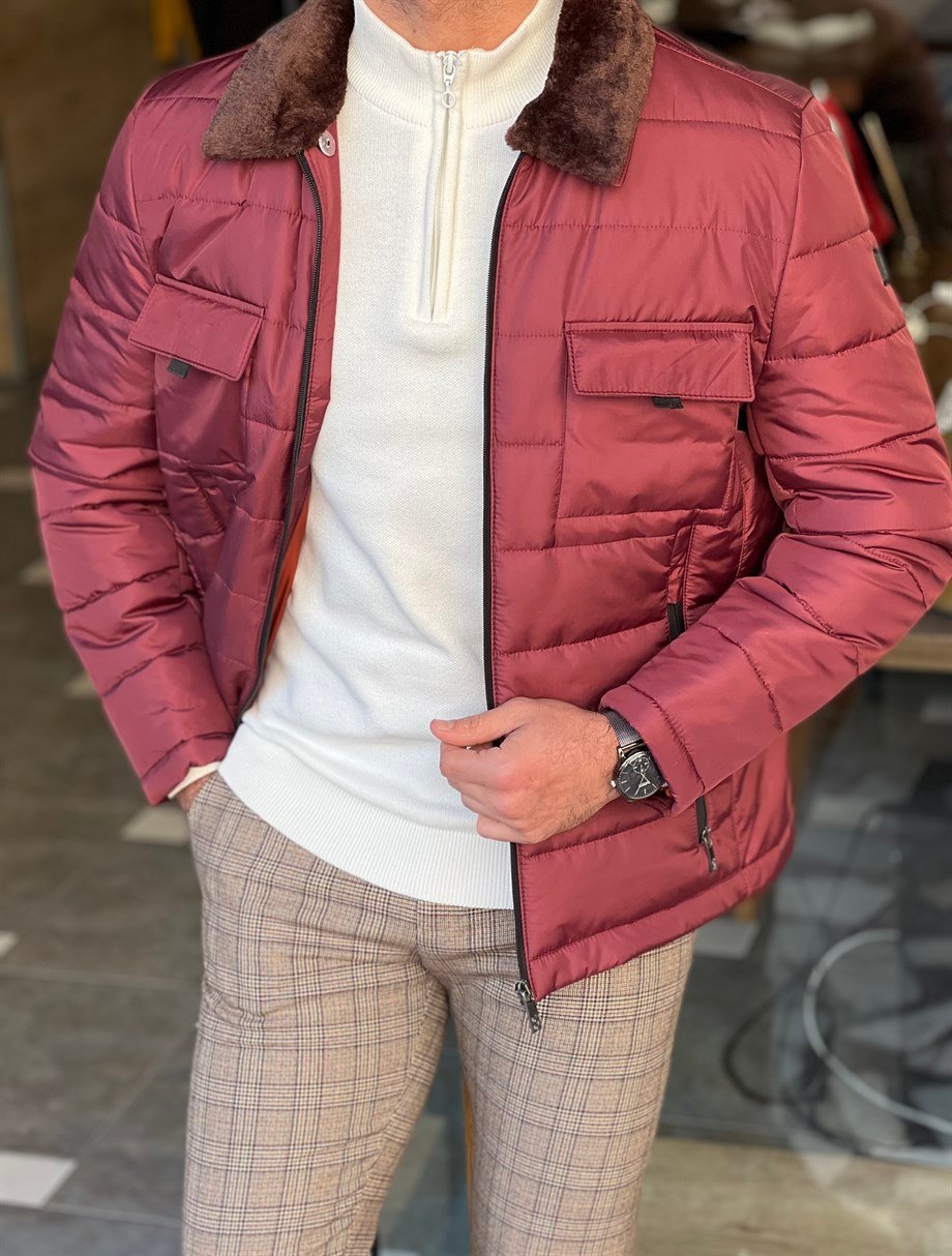 Fur Collar Detailed Front Pocket Filled Coat ürünü OUTERWEAR kategorisinde sizleri bekliyor.