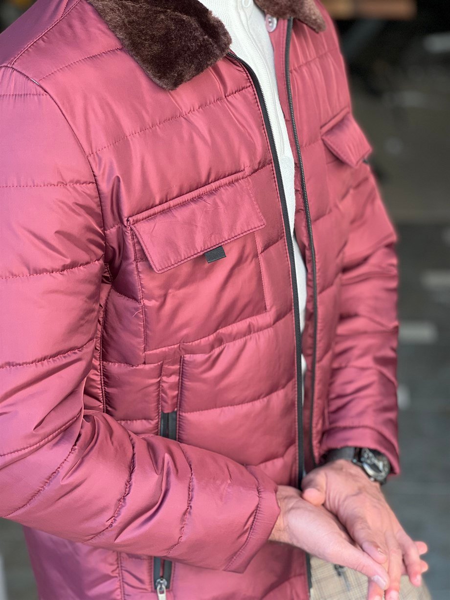 Fur Collar Detailed Front Pocket Filled Coat ürünü OUTERWEAR kategorisinde sizleri bekliyor.