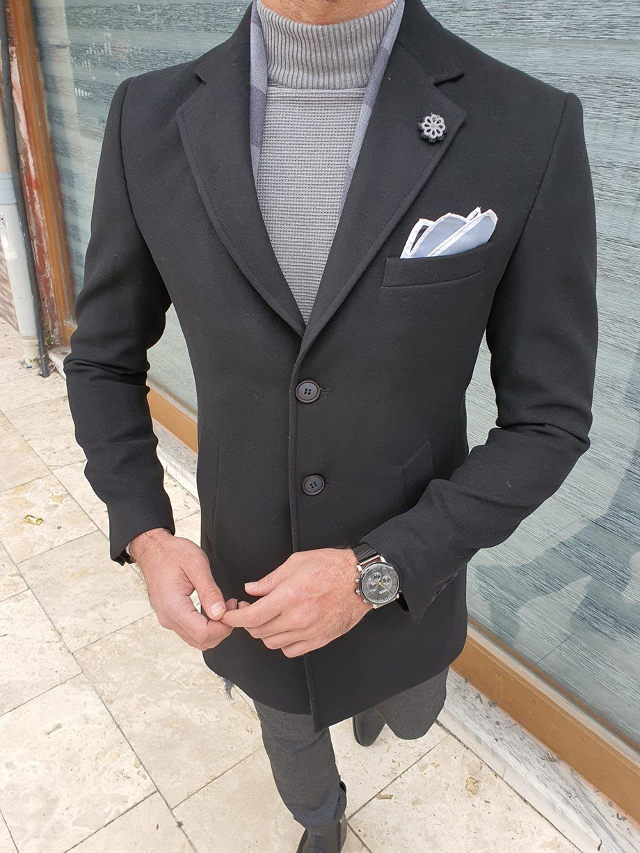 Mono Collar Slim Fit Wool Cachet Coat ürünü OUTERWEAR kategorisinde sizleri bekliyor.