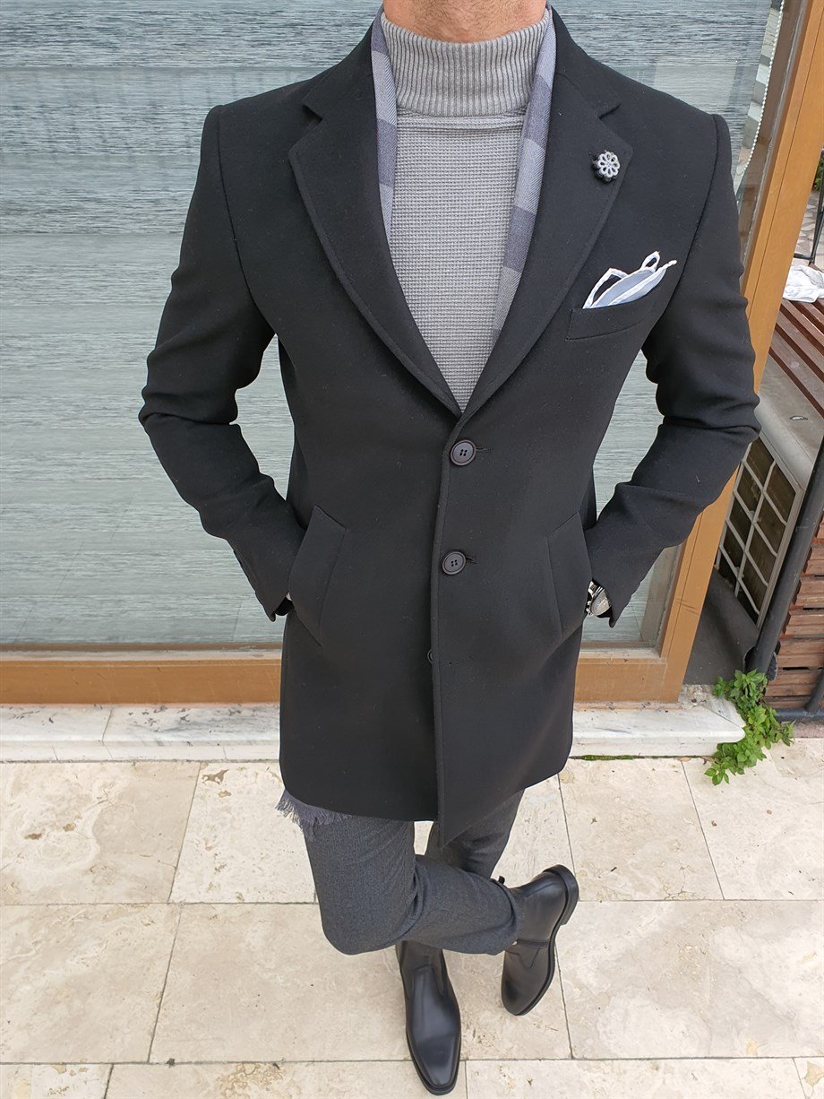 Mono Collar Slim Fit Wool Cachet Coat ürünü OUTERWEAR kategorisinde sizleri bekliyor.