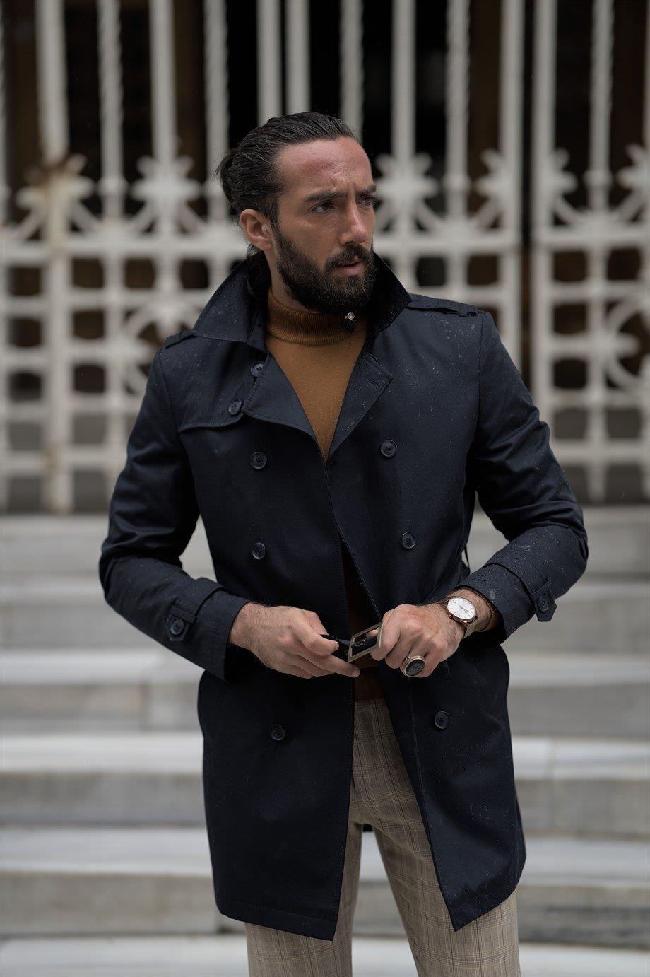 Special Design Slim Fit Wide Collar Trench Coat ürünü OUTERWEAR kategorisinde sizleri bekliyor.