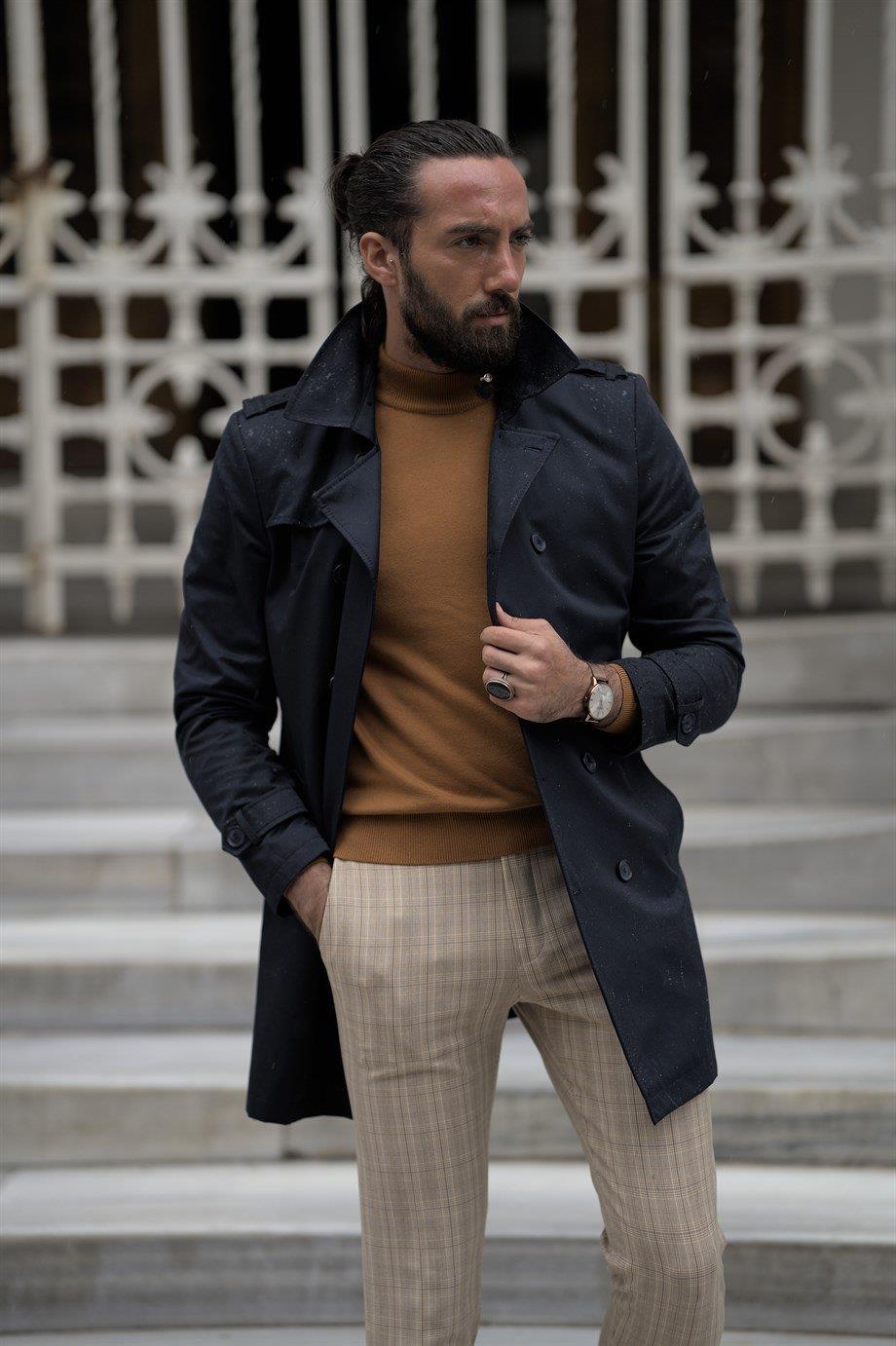 Special Design Slim Fit Wide Collar Trench Coat ürünü OUTERWEAR kategorisinde sizleri bekliyor.