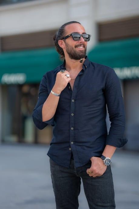 Özel Tasarım Slim Fit Keten Gömlek Siyah ürünü ÜST GİYİM kategorisinde sizleri bekliyor.