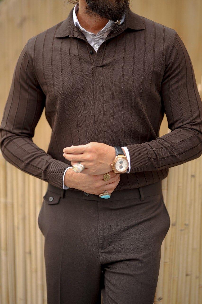 Polo Yaka Kendinden Desenli Triko Kazak ürünü ÜST GİYİM kategorisinde sizleri bekliyor.