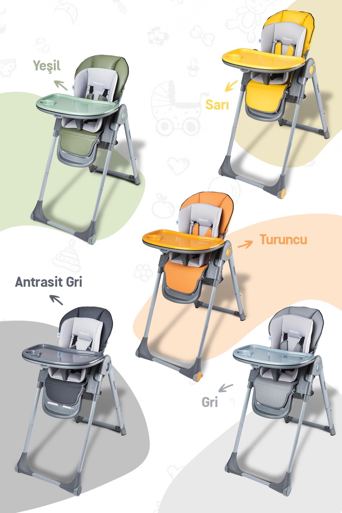 Baby care Flex  Mama Sandalyesi (2024) Yeşil