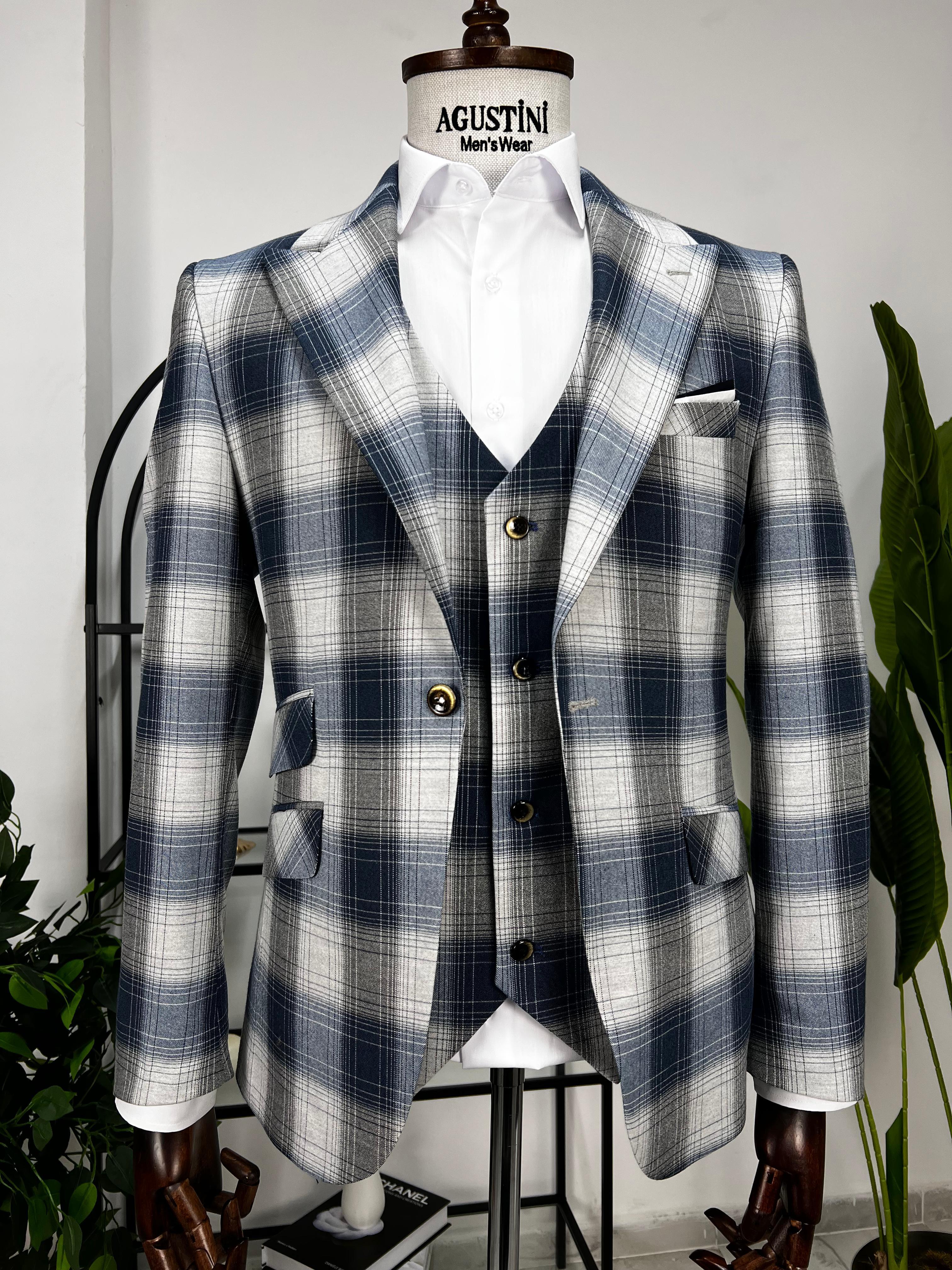 Bej Ekose Mendilli Yelekli Takım Elbise Sivri Yaka Slim Fit Kalıp | AgustiniTAKIM ELBİSEAGUSTİNİYtk3004AGUSTİNİBej Ekose Mendilli Yelekli Takım Elbise Sivri Yaka Slim Fit Kalıp | Agustini