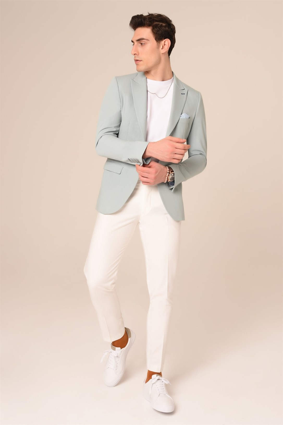 Buz Mavi,Blazer Tek Ceket Sivri Yaka Slim Fit | AgustiniCEKETAGUSTİNİCk1050AGUSTİNİBuz Mavi,Blazer Tek Ceket Modelleri ve Fiyatları | Agustini