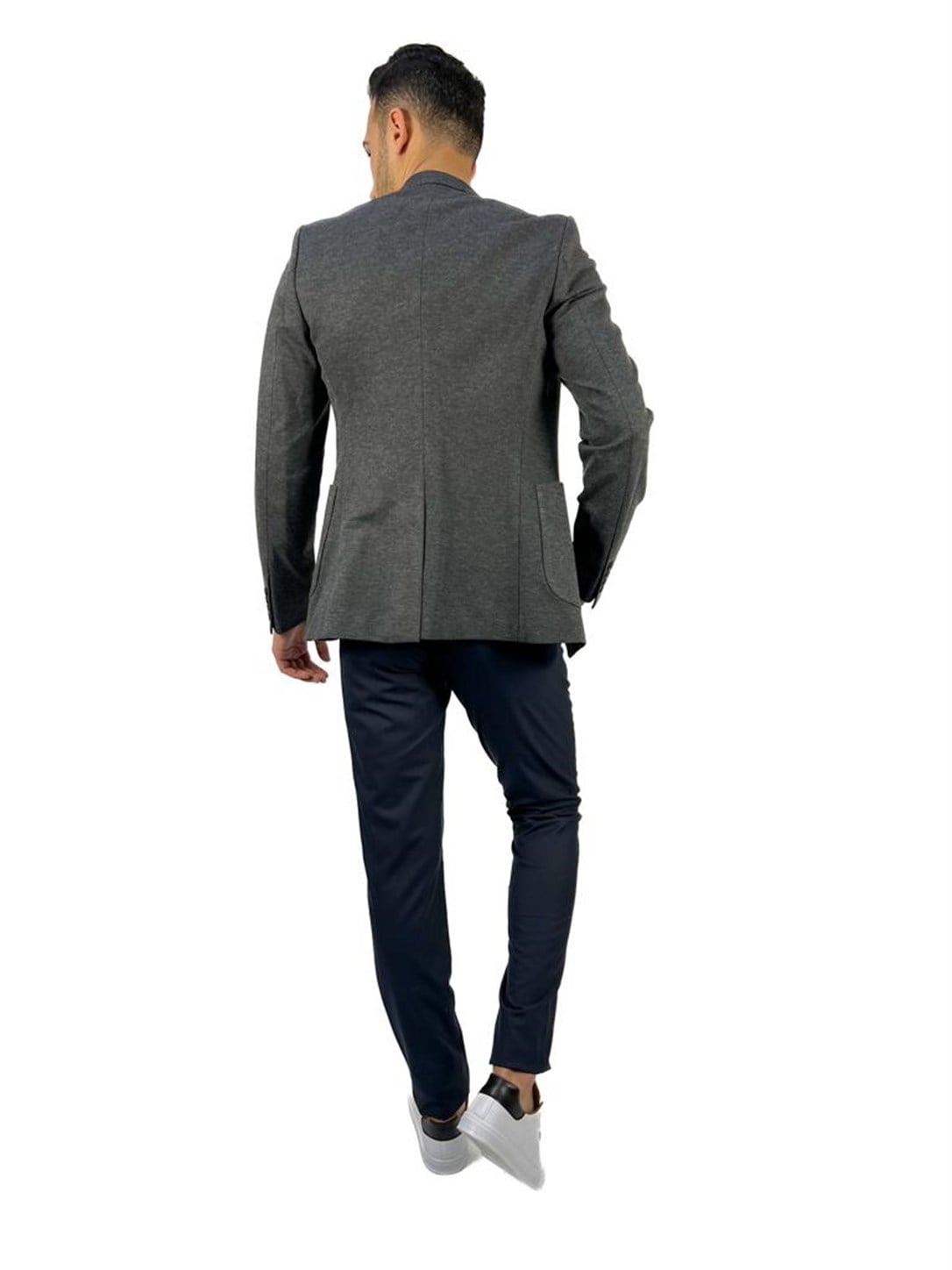 Gri Blazer Mono Yaka Slim Fit Torba Cep Tek Ceket | AgustiniCEKETAGUSTİNİCk1615AGUSTİNİGri Blazer Mono Yaka Slim Fit Torba Cep Tek Ceket | Agustini