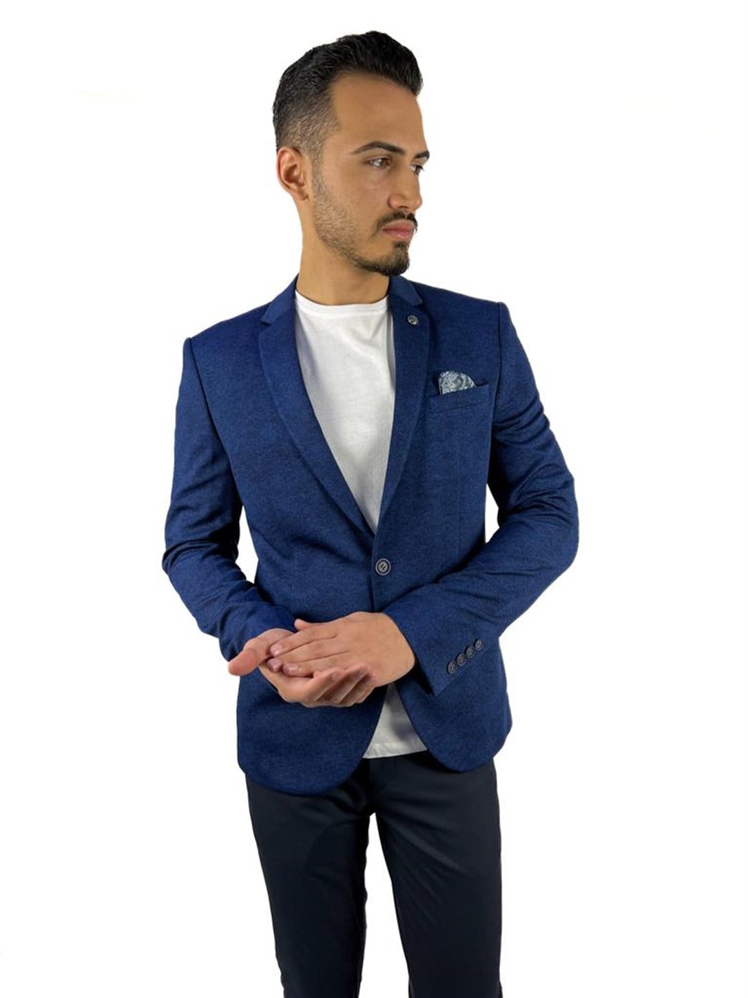 Lacivert Blazer Mono Yaka Slim Fit Yarım Astar Tek Ceket | AgustiniCEKETAGUSTİNİCk1614AGUSTİNİLacivert Blazer Mono Yaka Slim Fit Yarım Astar Tek Ceket | Agustini