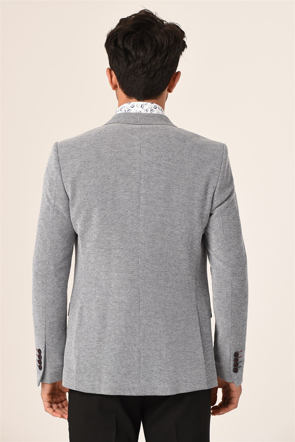 Mavi-Beyaz Armürlü,Blazer Tek Ceket Sivri Yaka Slim Fit | AgustiniCEKETAGUSTİNİCk1055AGUSTİNİMavi-Beyaz Armürlü,Blazer Tek Ceket Modelleri ve Fiyatları | Agustini