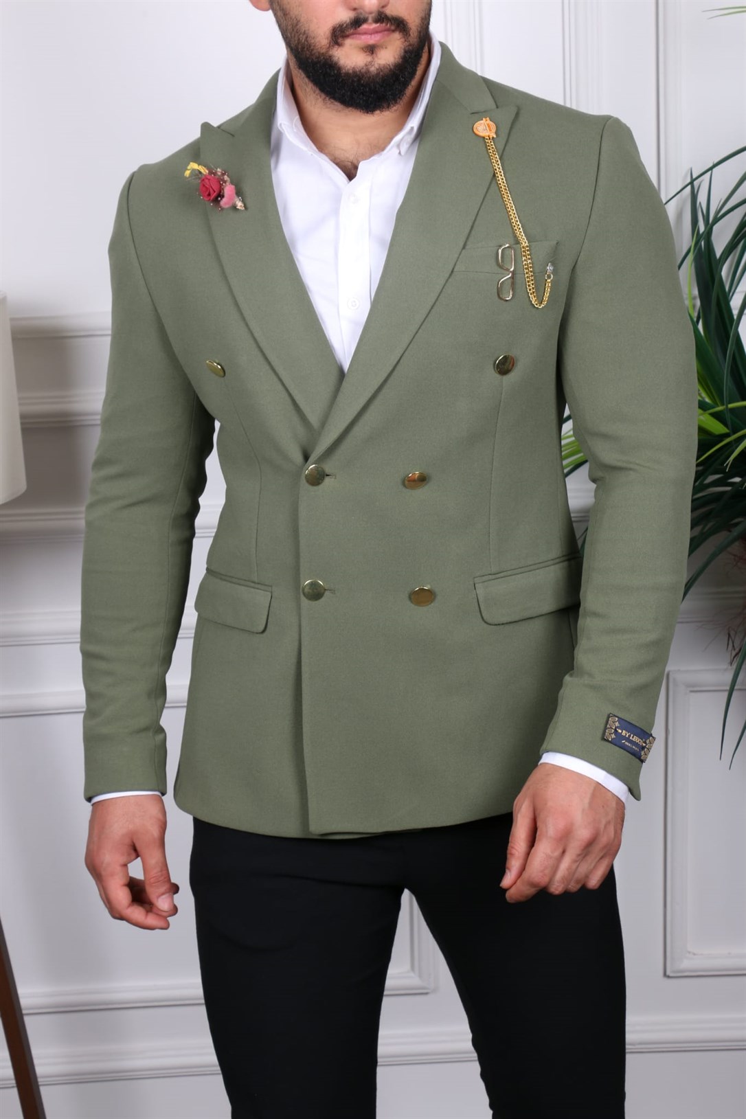 Yeşil Blazer Tek Ceket Sivri Yaka İtalyan Stil Slim Fit | AgustiniCEKETAGUSTİNİCk1069AGUSTİNİYeşil Blazer Tek Ceket Sivri Yaka İtalyan Stil Slim Fit | Agustini