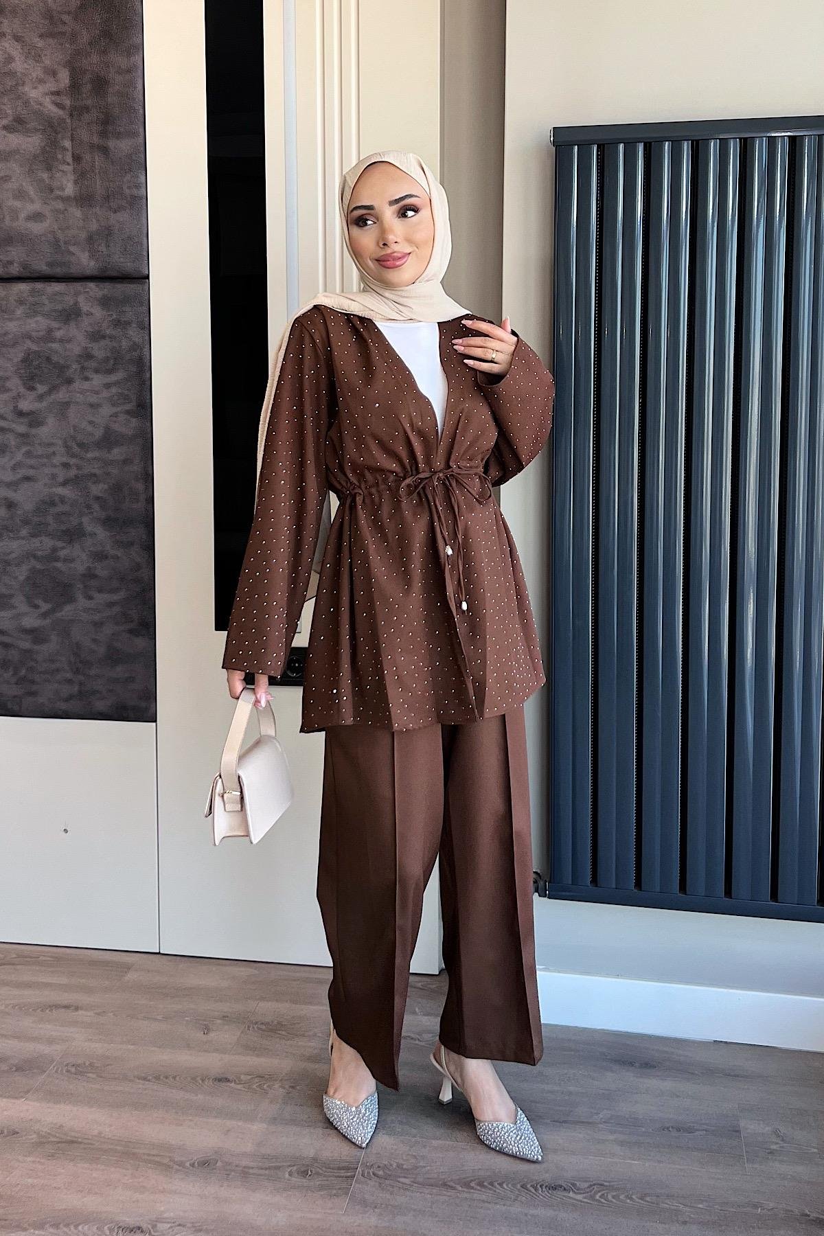 Üzeri Taşlı İkili Takım DubaiShowroomTAKIM04727
