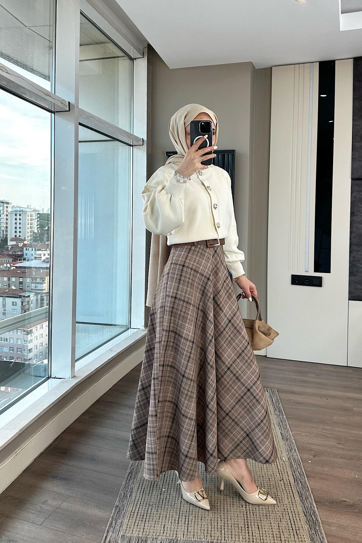 Kemerli Etek DubaiShowroomALT GİYİM54678