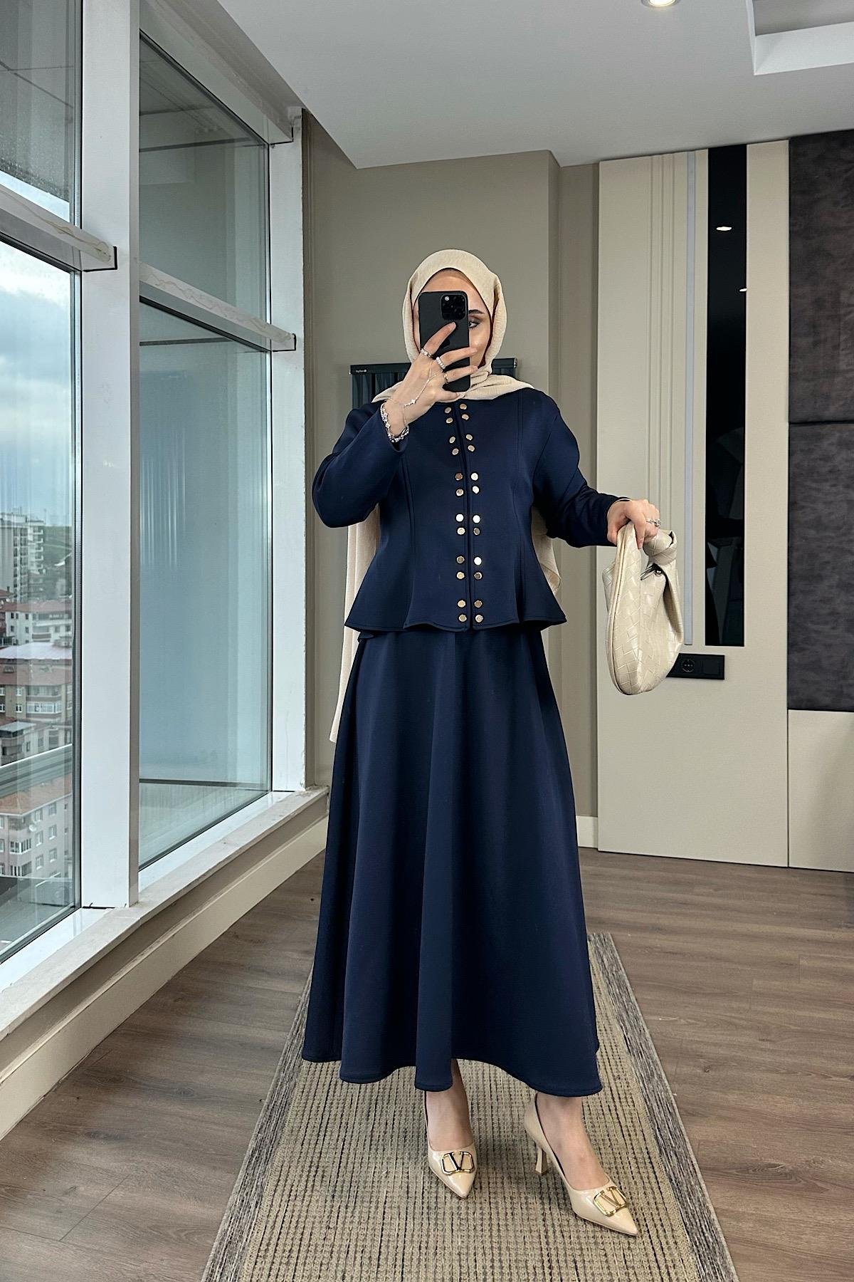 Skuba Etekli Takım Lacivert DubaiShowroomTAKIM01034