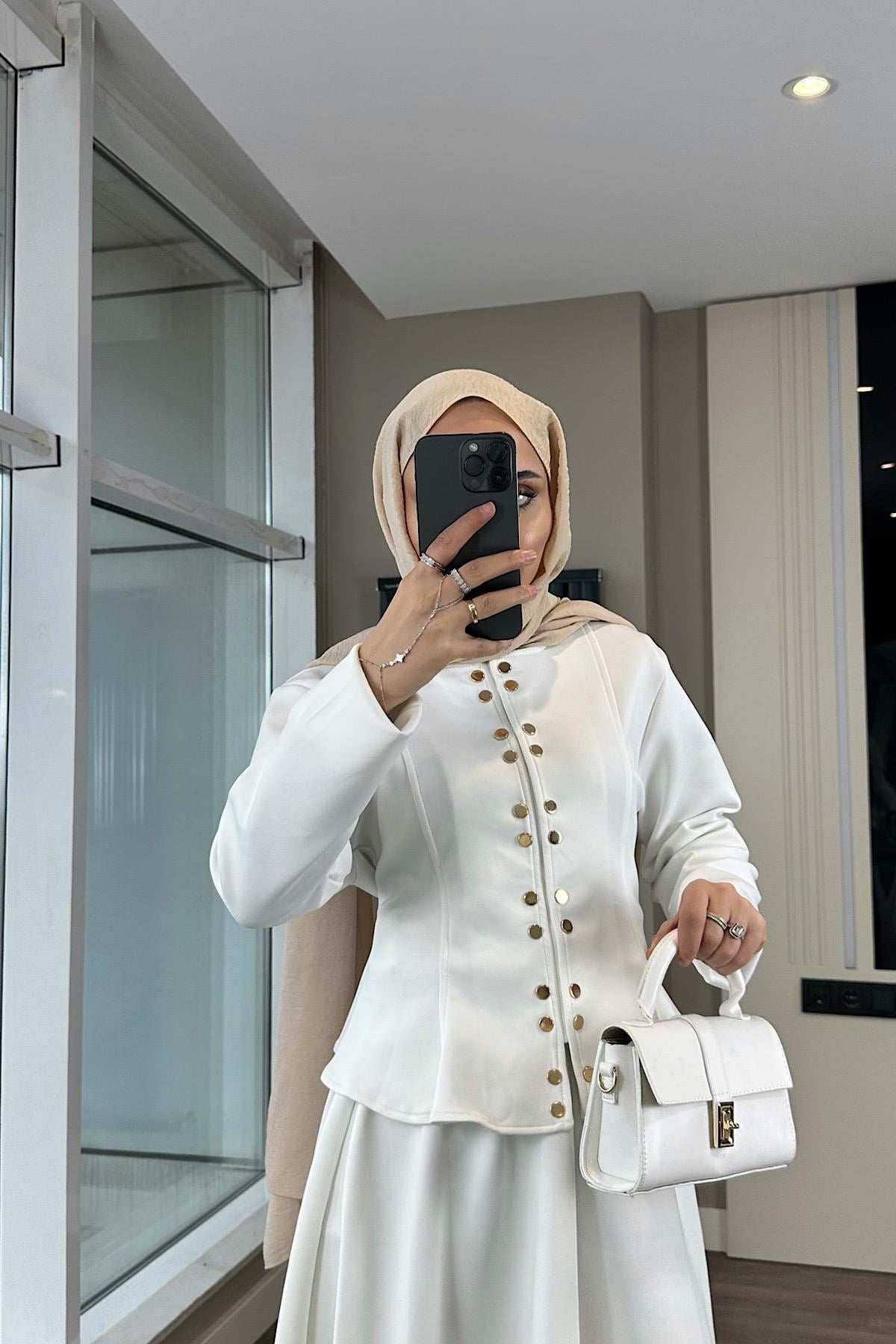 Skuba Etekli Takım BeyazDubaiShowroomTAKIM01034