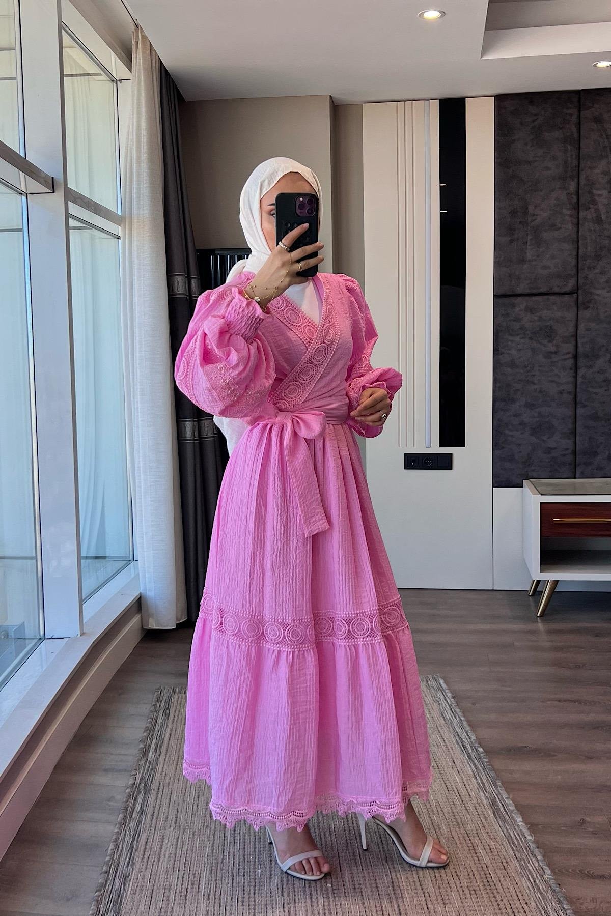 Fisto Detay İkili Takım PembeDubaiShowroomTAKIM01558