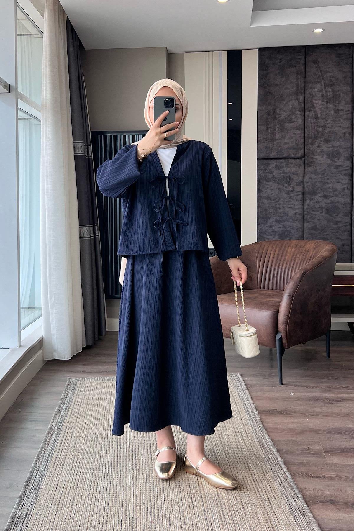 Kimonolu Takım LacivertDubaiShowroomTAKIM01953