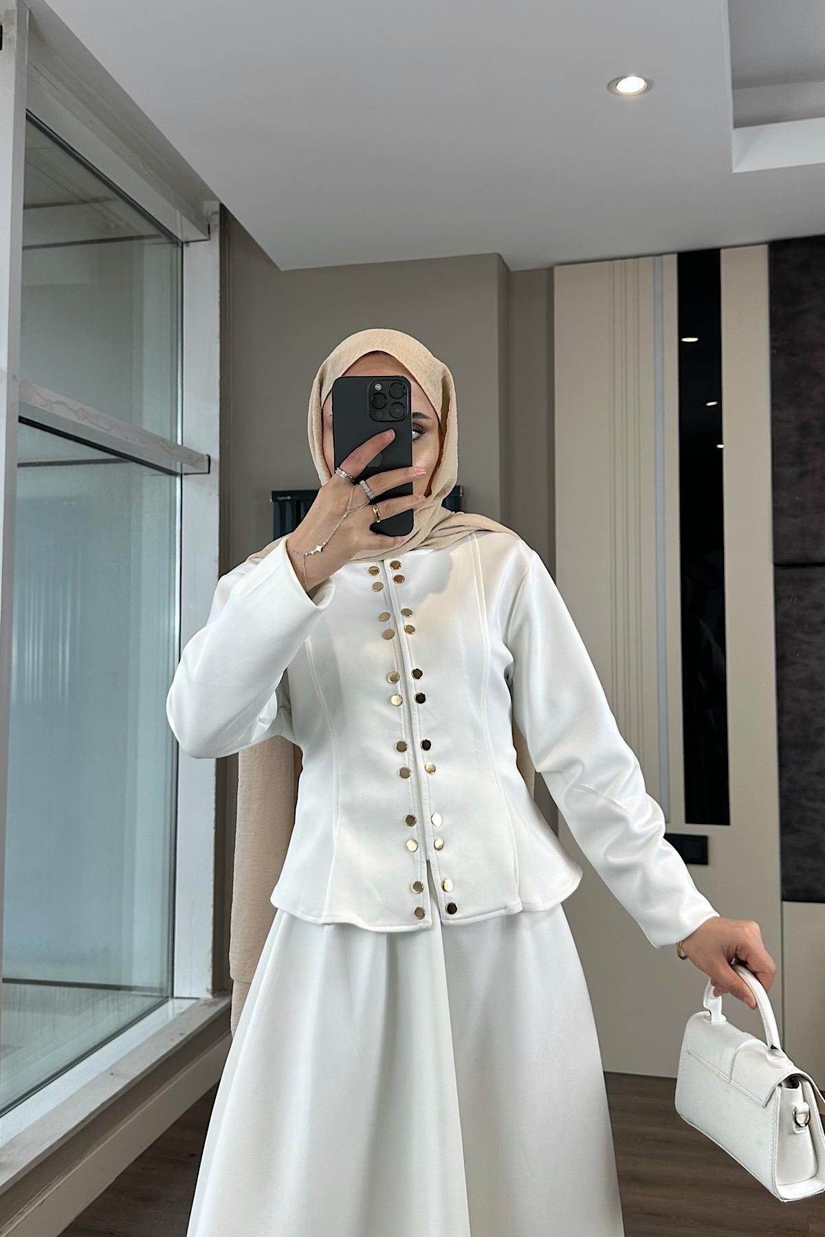 Skuba Etekli Takım BeyazDubaiShowroomTAKIM01034