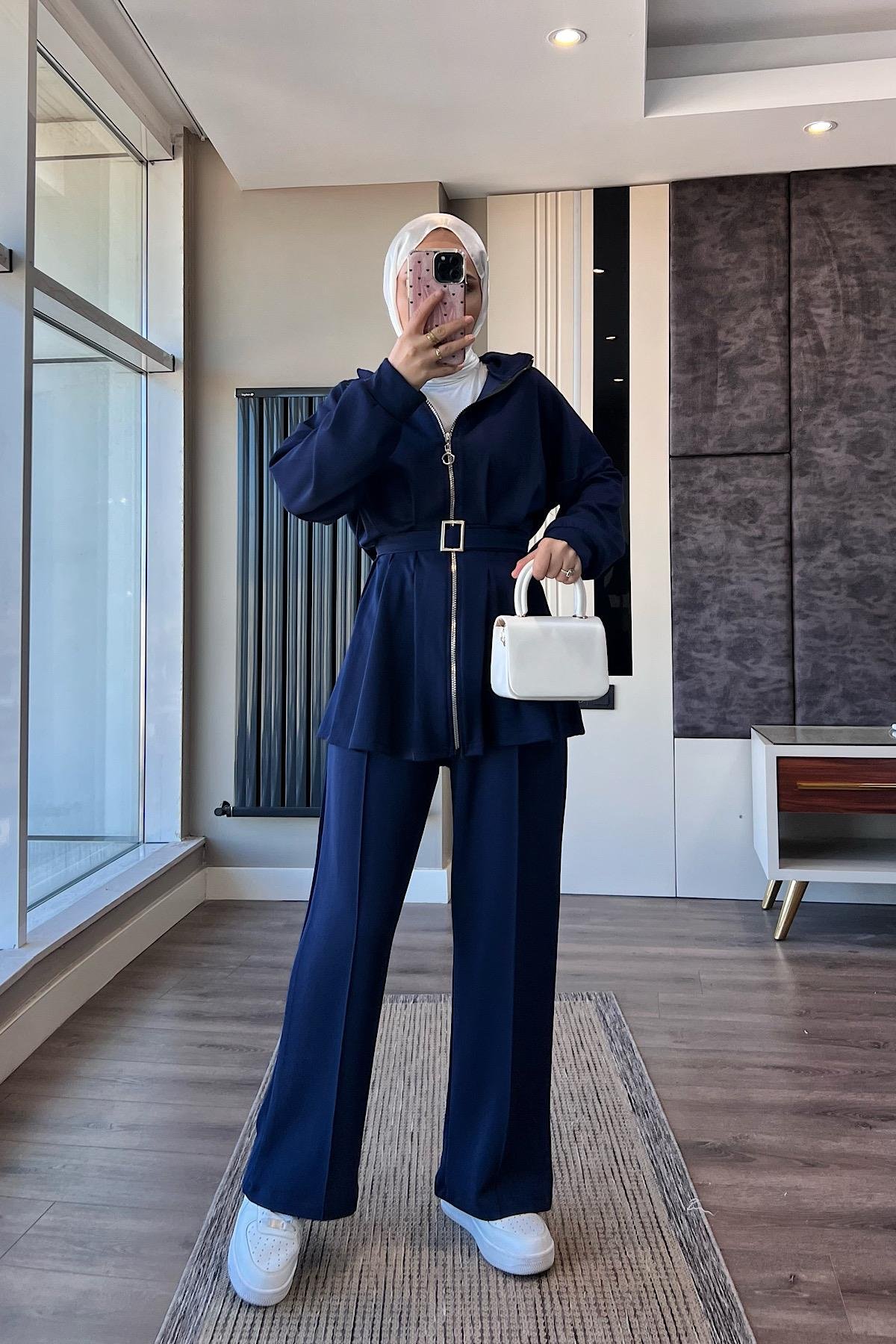 Pantolonlu Takım LacivertDubaiShowroomTAKIM01360