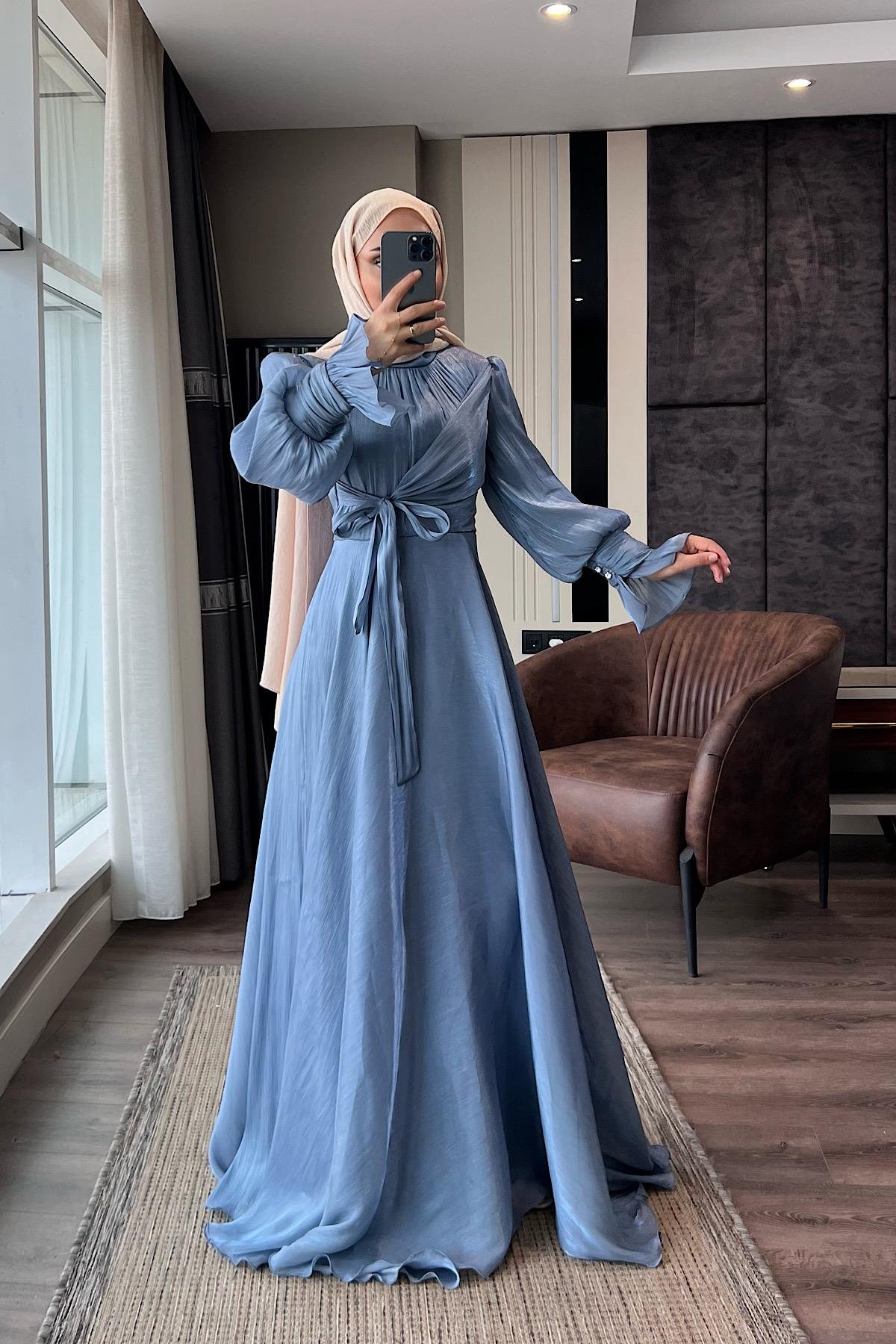 Önü Bağlamalı elbiseDubaiShowroomELBİSELER00994