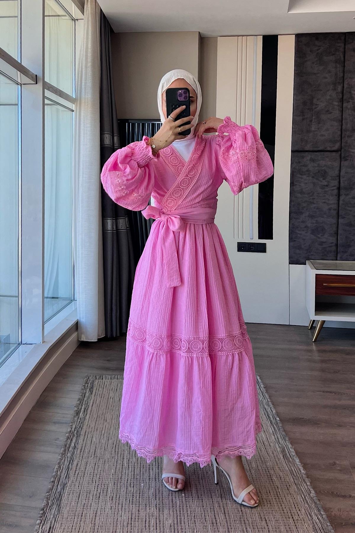 Fisto Detay İkili Takım PembeDubaiShowroomTAKIM01558